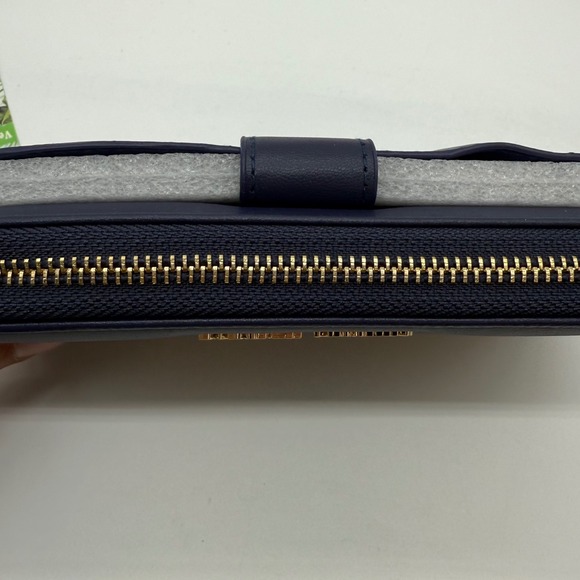 Badgley Mischka Navy Vegan Leather Studded Wristlet Small Purse Wallet $59 - Picture 5 of 13